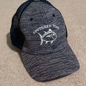 Southern Tide Navy Heathered Cap with Black Mesh
